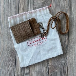Coach Luggage Tag with Strap